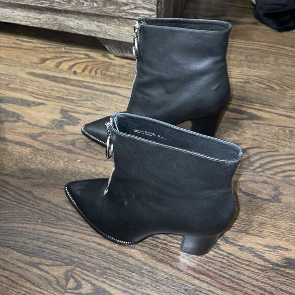 Chinese Laundry Kristin Cavallari Ankle Boots 9.5 Zip Chunky Heel‎ Pointed Toe - Picture 6 of 11